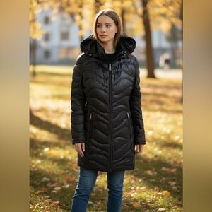 Andrew Marc Women's Black Puffer Coat